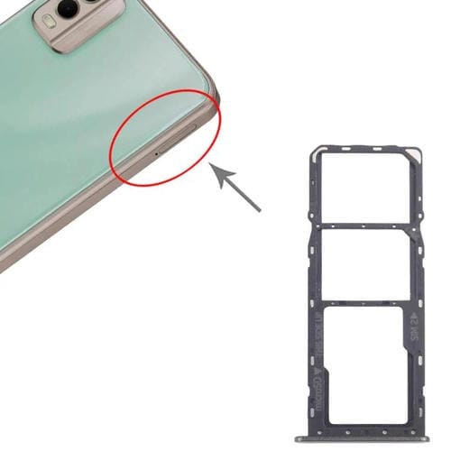 Tabuleiro Cartão SIM Original Nokia C32 + Tabuleiro Micro SD (Preto)