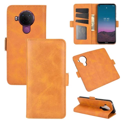 Para Nokia 5.4 Funda de cuero con tapa horizontal con hebilla magnética de doble cara con soporte, ranuras para tarjetas y billetera