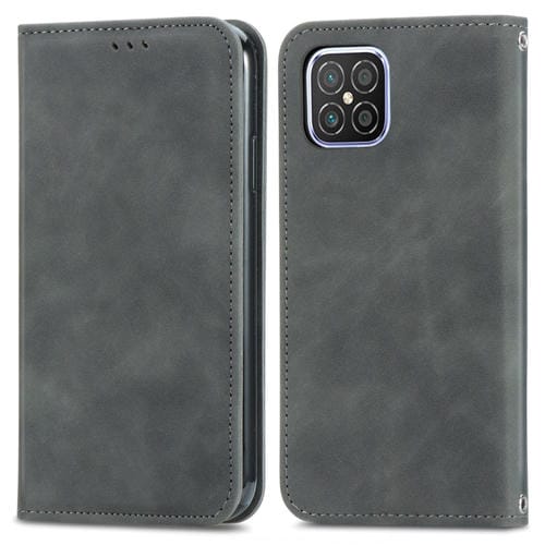 Para Huawei Nova 8 SE Retro Siente Siente Business Magnetic Horizontal Flip Funda de cuero con soporte y ranuras para tarjetas y marco de fotos (gris)