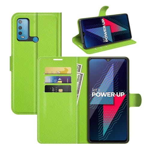 Funda Protectora para Wiko Power U30 con Soporte, Tragamonedas y Billetera (Verde)