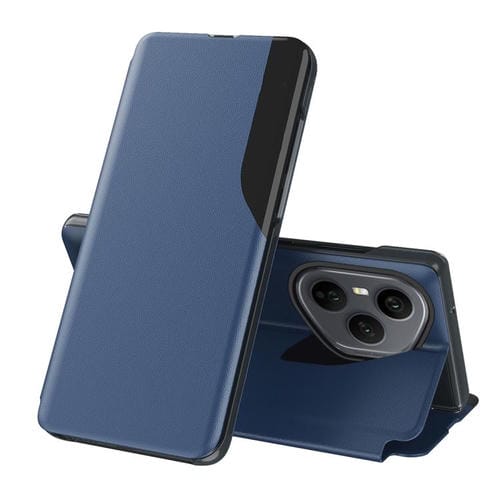 Funda de cuero con tapa abatible para Honor 400 Pro Global (160,8 mm) (azul)