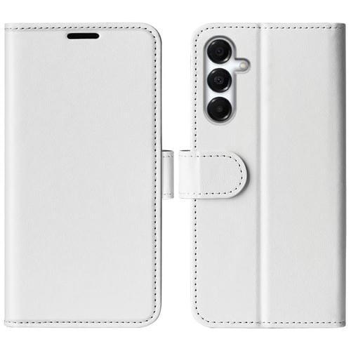 Funda de cuero con tapa horizontal y textura R64 para Samsung Galaxy A17 5G (blanco)