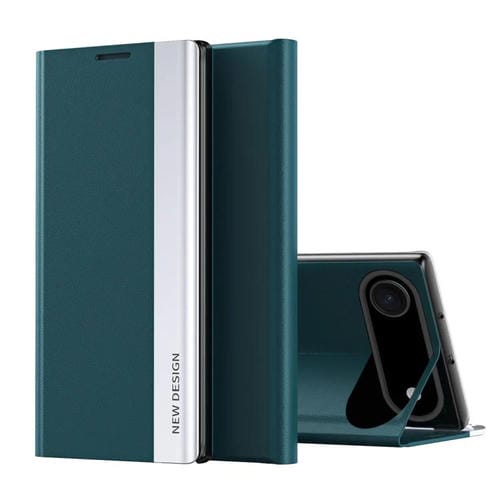 Funda de cuero con adsorción electrochapada para iPhone 17 (verde)