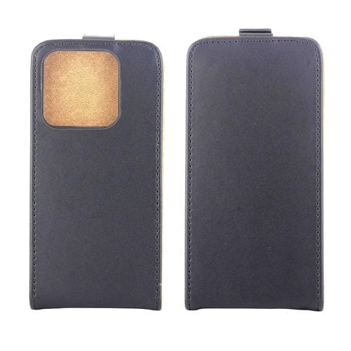 Funda de Cuero con Tapa Vertical para Teléfono Xiaomi Redmi Note 14 5G con Ranura para Tarjetas (Negro)