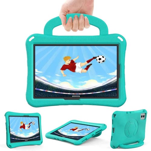 Funda de EVA a prueba de golpes para Xiaomi Redmi SE 11 2025/Pad 2 con asa y forma de balón de fútbol (verde menta)