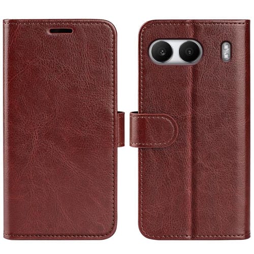 Funda de Cuero con Tapa Horizontal Textura R64 para OnePlus Nord 4 (Marrón)