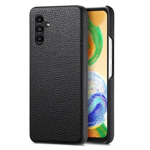 Funda Trasera para Samsung Galaxy A04S Litchi Oil Edge Cuero (Negro)