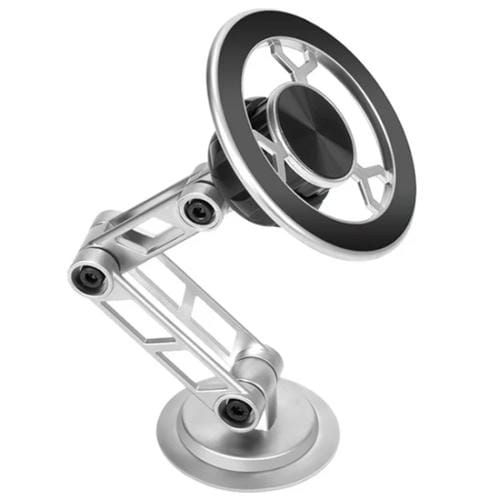 Soporte Magnético para Teléfono Móvil G188, Ajustable, de Aleación de Aluminio, para Salpicadero de Coche (Plateado)