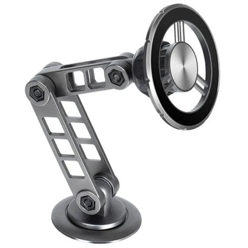 Soporte para Teléfono Móvil con Brazo Robótico Ajustable G198, Soporte Magnético para Parabrisas de Salpicadero de Coche (Gris)