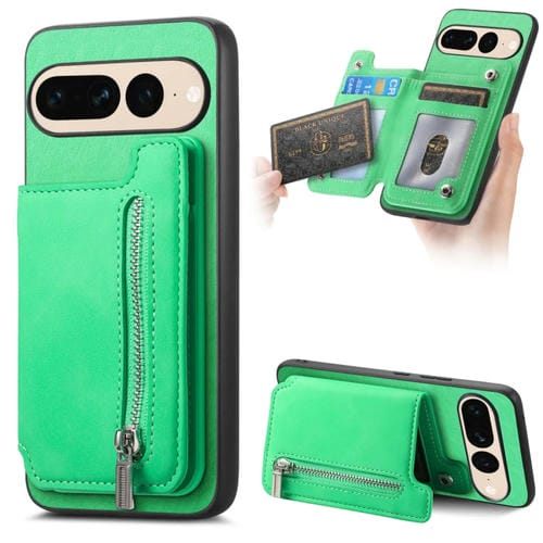 Funda para Teléfono Google Pixel 7 Pro con Cremallera Magsafe Retro (Verde)