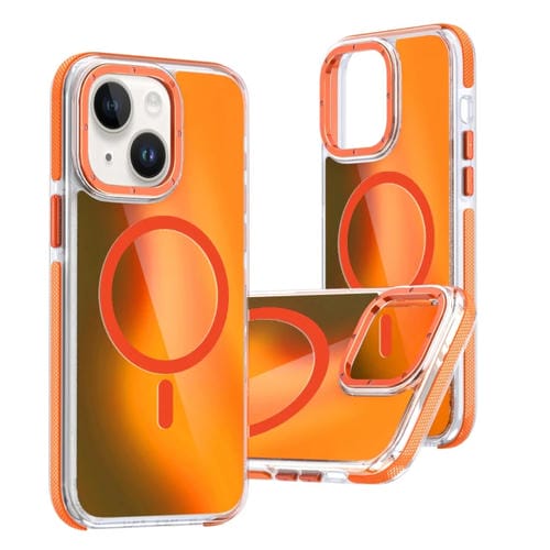 Funda para Teléfono Magsafe iPhone 13 Protección Degradado Dos Colores (Naranja)