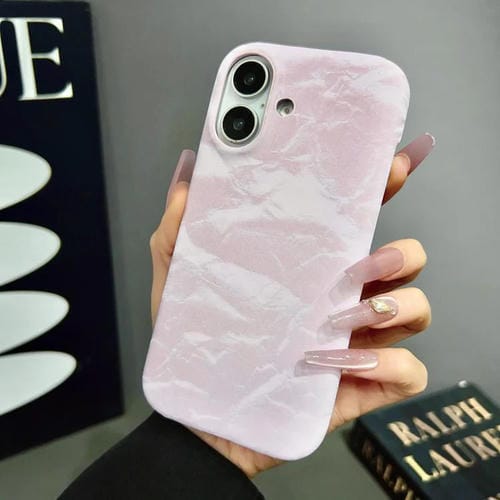 Funda de Cuero Aterciopelado para iPhone 12 Pro Max con Media Cobertura para PC (Rosa)