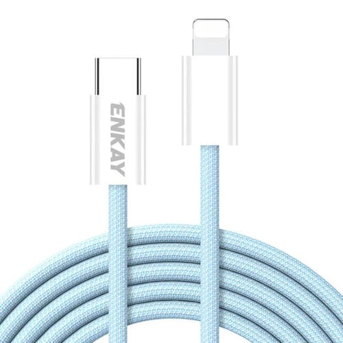 Cable de Datos y Carga Usb-C a 8 Pines Enkay CB175 PD 27W 1 m (Azul)