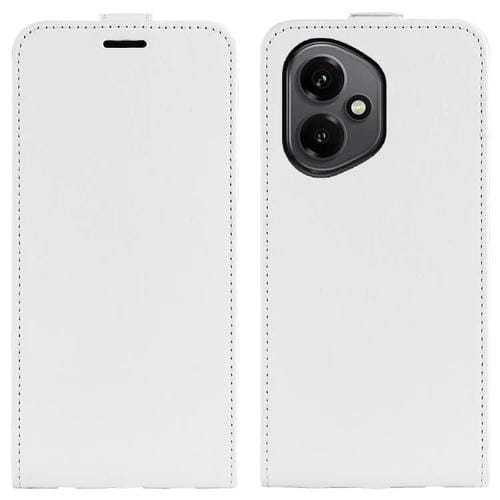Funda de cuero con tapa vertical y textura única para Honor 400 Global R64 (blanca)