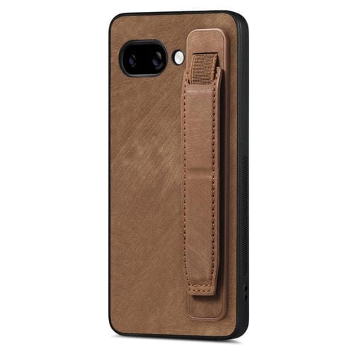 Funda de Cuero con Correa para la Muñeca para Google Pixel 9A (Marrón)