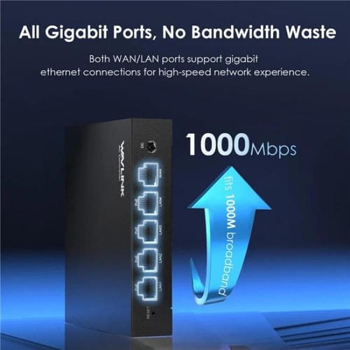 Conmutador PoE WAVLINK WN701AE IEEE 802.3AF/AT con detección automática y gestión centralizada de puntos de acceso. Enchufe: EE. UU.