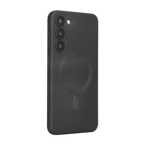 ENKAY - Funda de TPU mate MagSafe con película para lente para Samsung Galaxy A55 (negra)