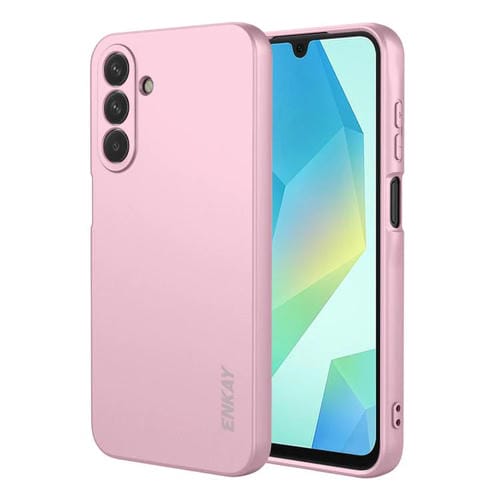 ENKAY - Funda de silicona líquida suave y a prueba de golpes para Samsung Galaxy A17 (rosa)