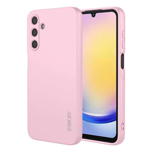 ENKAY - Funda de silicona líquida suave y antigolpes para Samsung Galaxy A16 4G/5G (rosa)