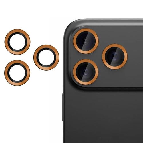 For iPhone 17 Pro Max Kalebol No Flicker Ultra-Thin Individual Camera Lens Tempered Glass Film(Orange)