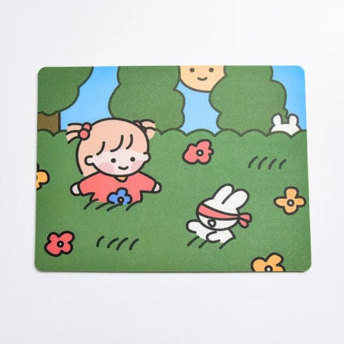 5 Pcs Mouse Pad Creativo de Conejo y Niña Cartoon para Laptop y Estudiante (Hide And Seek)
