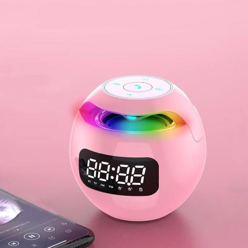 Altavoz Bluetooth Zxl-G90 Portátil Colorido Versión de Reloj (Rosa)