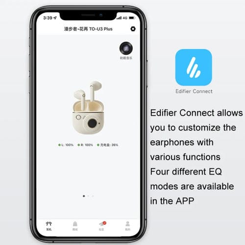 Auriculares inalámbricos deportivos Edifier To-U3 Plus Bluetooth reducción de ruido (Azul Oscuro)