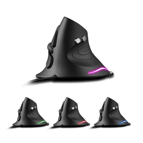 Ratón con Cable Ergonómico Desmontable Zelotes T30 con Agarre Vertical y 6 Teclas (Luz de Respiración de 7 Colores)