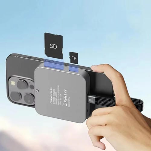 Concentrador Magnético 8 en 1 Blueendless con Carcasa SSD M.2 Nvme/Sata HDMI PD 100W USB-C 3.2 USB-A 3.2 SD TF Aux