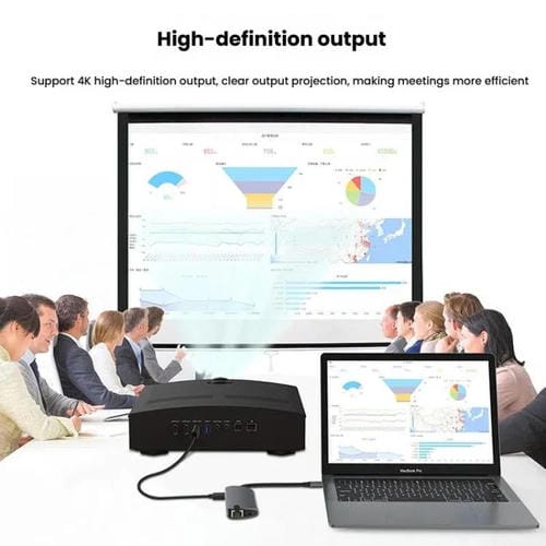 Estación de Acoplamiento USB-C 8 en 1 con Puerto Gigabit Ethernet y HDMI 4K 30 Hz