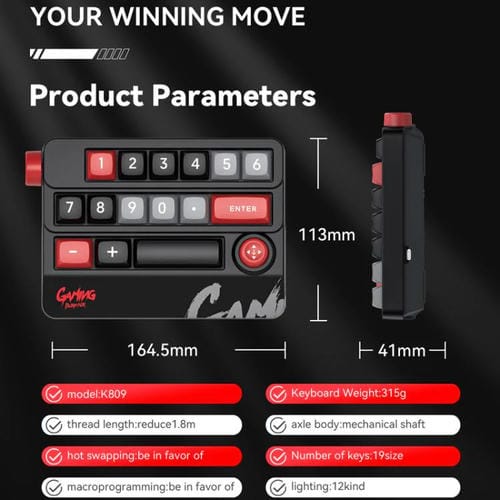 Teclado Mecánico con Cable RGB Intercambiable en Caliente Perilla Basculante Programación Macro para Juegos (Blanco)