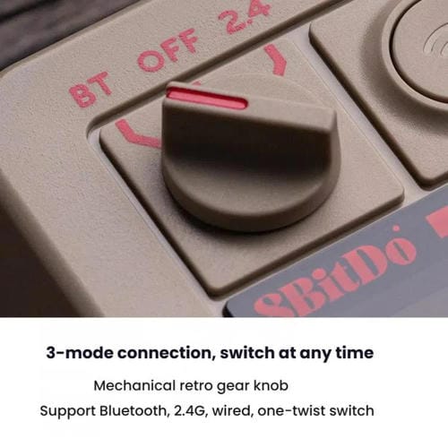 Teclado Numérico Mecánico 8Bitdo Retro18 para Ordenador con Conexión Trimodo 2 En 1 (Gris Claro)