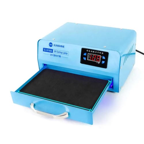 UV LED Curing Filming Box Sunshine S-918B Optical Glue Repair on Curved Screens (EU Plug 220V)