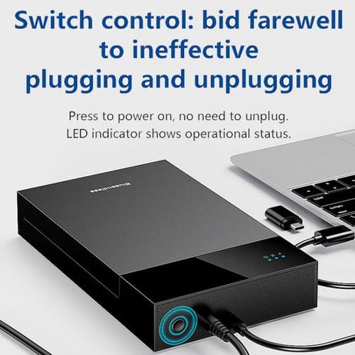 Caja de Disco Duro Portátil SATA 2,5/3,5 Pulgadas Blueendless Mr35Tc con USB 3.0 y Enchufe Tipo C de la UE