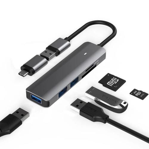 Estación de Acoplamiento Multifuncional Blueendless Type-C Expansion Dock 5 en 1 USB 3.0 x3 SD/TF 3.0