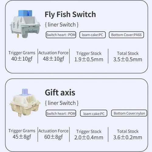 Teclado Mecánico Inalámbrico Bluetooth Ajazz AK870 para Juegos RGB Personalizado DIY con Interruptor en Caliente (Flying Fish Axis Gray Degradado)