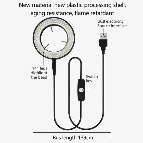 Anello di Luce Microscopio Maant My-037 con 144 Perle Riparazione di Telefoni Cellulari