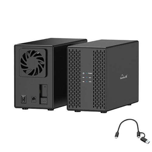 Caja de Disco Duro Móvil Blueendless Db3502F Doble Bahía 2,5/3,5 Pulgadas USB 3.0 Tipo C (Enchufe Australiano)