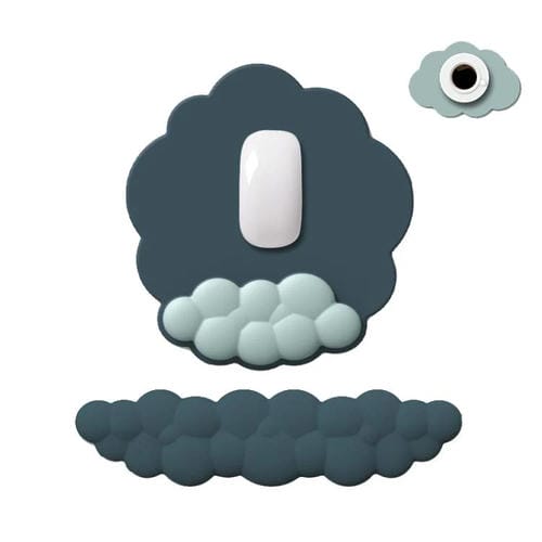 Juego de 3 Alfombrillas de Ratón de Silicona con Memoria de Espuma Modelo 8 (Degradado en Tonos de Nube)