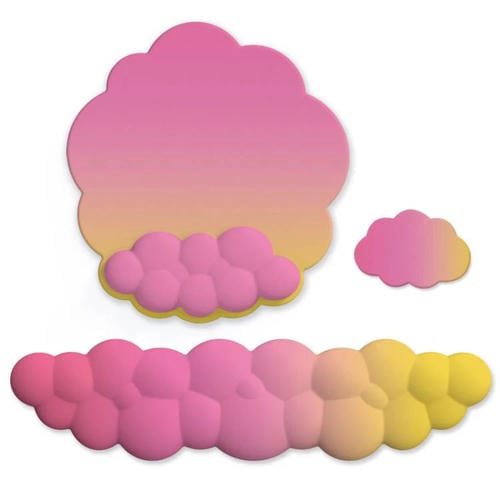 Juego de 3 Alfombrillas de Ratón de Silicona con Memoria de Espuma y Degradado en Tonos Nublados Modelo 14