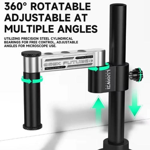 Luowei GK01 Short Arm 32mm Microscope with Universal Metal Swinging Arm 360° Stacking Elevation Fixed Support Repair Inspection Single Arm