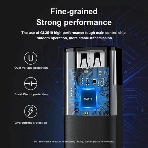 Estación de Acoplamiento Mindpure US023 con Concentrador Tipo C a 4 Puertos USB 3.0 de 0,3 M