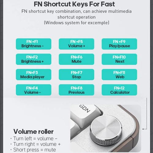 Teclado inalámbrico IMICE AN-800 Bluetooth modo dual estructura de tijera (Blanco)