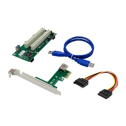 Tarjeta puente SUNWEIT ST46 PCIe X1 a 2 PCI ASM1083 Plug and Play