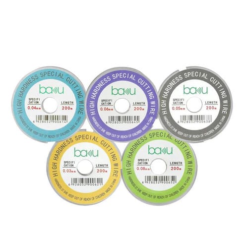 Fil de séparation d'écran en acier au carbone BAKU 0,06mm 200 m Réparation d'écrans LCD de smartphones et tablettes