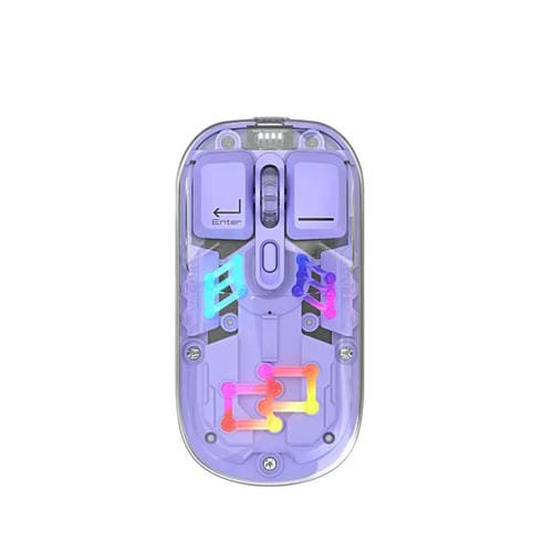 Ratón inalámbrico IMICE T300 4 teclas 1600 DPI RGB Bluetooth modo dual carga silencioso (Azul)