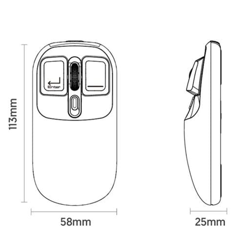 Ratón inalámbrico IMICE T300 4 teclas 1600 DPI RGB Bluetooth modo dual carga silencioso (Negro)