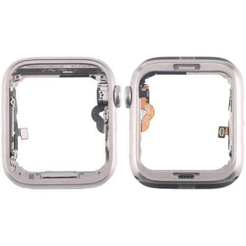 Marco Central de Acero Inoxidable para Apple Watch Series 5 44mm LTE con Placa de Bisel, Corona, Eje Giratorio y Cable Flex