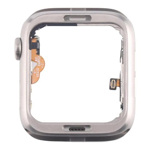 Marco Central de Acero Inoxidable para Apple Watch Series 5 44mm LTE con Placa de Bisel, Corona, Eje Giratorio y Cable Flex
