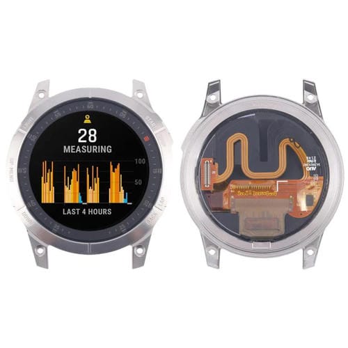 Vollbildanzeige Garmin Epix mit Rahmen (Silber)